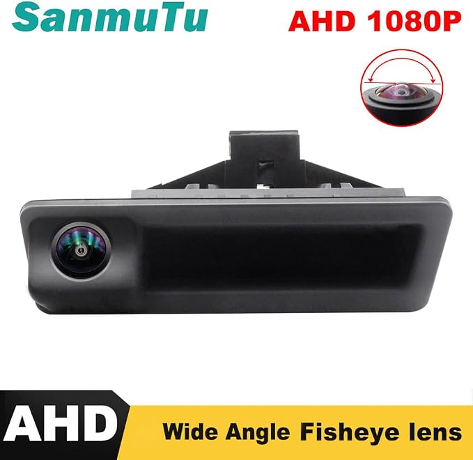 Vehicle Backup Camera CCD Compatible for BMW E82 E88 E84 E90 E91 E92 E93 3 5 Series X1 5 6 320i 335i Car Rear View AHD 1080P Camera Reverse Parking Fisheye Lens Waterproof Cam Car Trunk Handle Camera