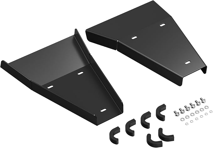NICECNC A-Arm Skid Plates 6061-T6 Aluminum Compatible with Yamaha Raptor 700 YFM700 2006-2011 2013-2026, Raptor 700R YFM700R 2012 2016-2026, Heavy-Duty Suspension Protectors, Black CNC-Machined Guards