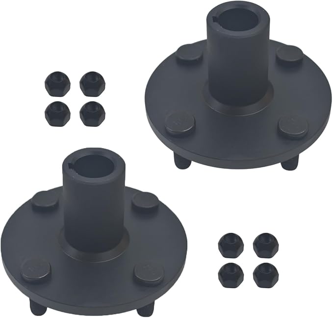 Axle 1" Diameter 36" Steel Axle Rod With 4" x 4" Go Kart Live Axle Hub For ATV Go-Karts Quads Dune Buggies