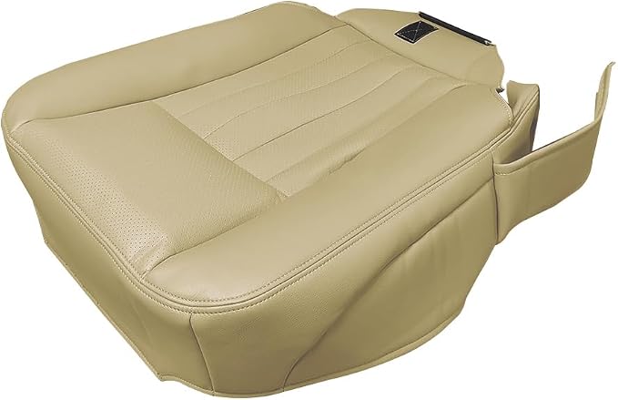 Passenger Side Bottom Seat Cover Replacement Perforated Compatible with Lincoln Navigator 2005-2006 Microfiber Leather Tan