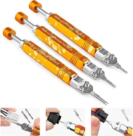JRready Bundle with 3 Items: DAP-D173+ST5262 Pin Extractor+2PCS Replacement Tips for Mini-Fit Jr Extraction Tool (Equivalent to Molex 11-03-0044) Terminal Release Tool for PC Power Connectors