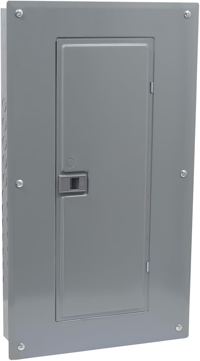 Square D - HOM2448L125PQGC Homeline 125 Amp 24-Space 48-Circuit Indoor Main Lug Qwik-Grip Plug-On Neutral Load Center with Cover and Ground Bar