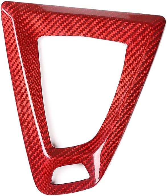 Fit for BMW F80 F82 M3 M4 2014 to 2019 Center Console Gearbox Decorative Panel Frame, Real Carbon Fiber Interior Accessories Gear Lever Panel Base Cover (RHD - Red Carbon)