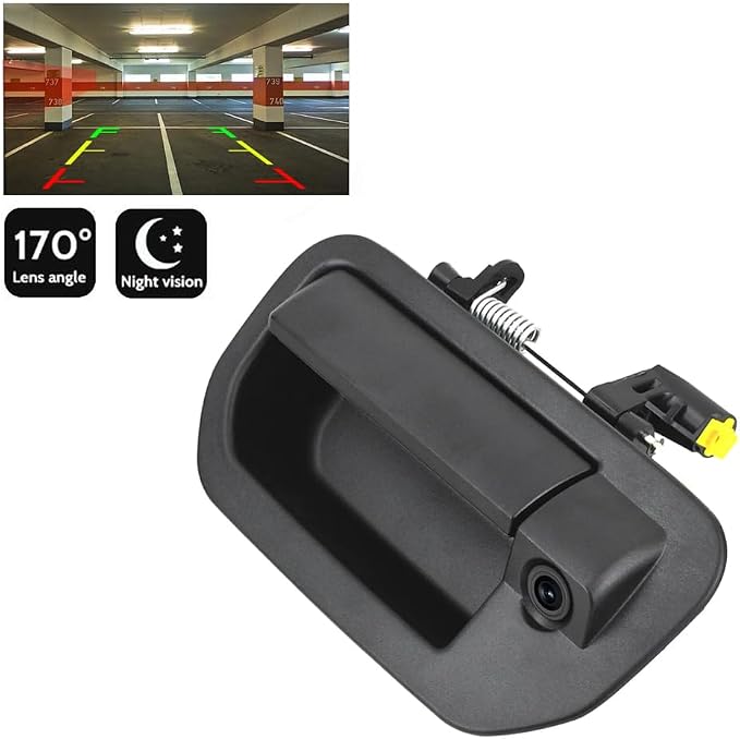 Car Rear View Trunk Handle Camera with Switch,Parking Reverse Backup Camera HD Night Vision Waterproof, Replacement for Honda Ridgeline DX RT RTL RTS 2006-2014 Tailgate Handle (OEM : 74810SJCA21ZK)