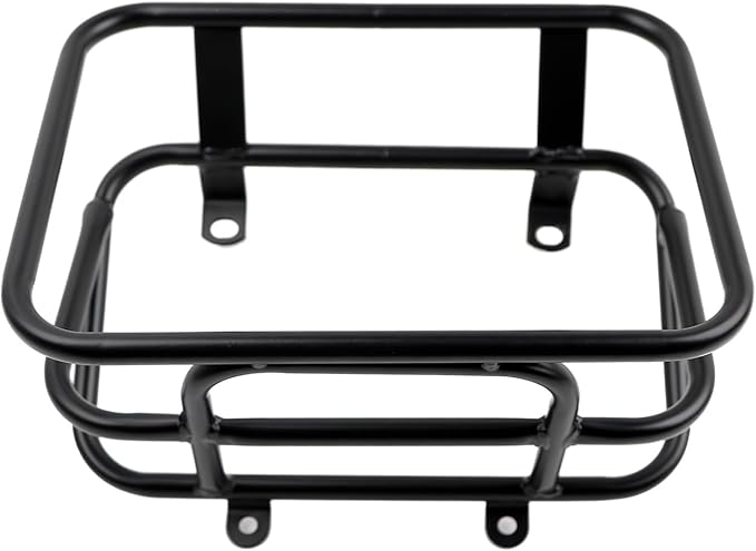 Mokuo Motorcycle Front Luggage Rack with Cargo Box in Heavy Iron Material Comaptible with Yamaha Zuma 125 2023,Black Color