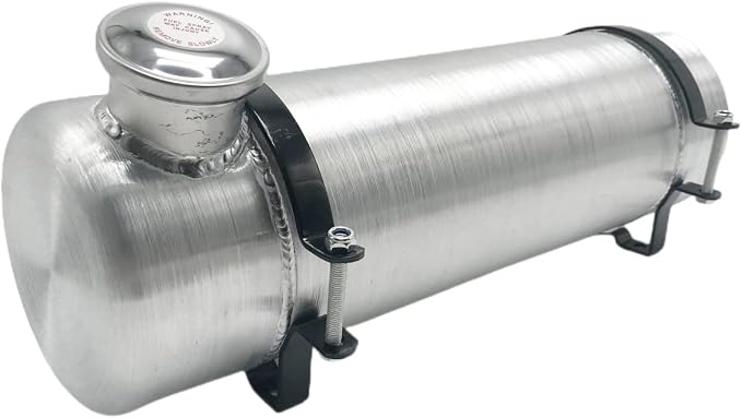 JSD 2.125 Gallons 6"x20" Aluminum Spun Round Gas Tank End Fill 1/4" NPT Outlet - for mini bike,go kart, Log splitter