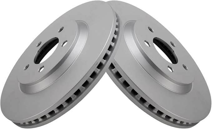TRQ Front Brake Rotors Set Vented Premium G-Coated Compatible with 2005-2014 Ford Mustang