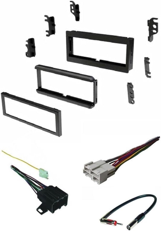 Single Din Car Stereo Kit, Wire Harness, and Antenna Adapter -Made for Pontiac: 1985-1993 Bonneville, 1984-1988 Fiero, 1985-1995 Grand Am, 1985-1987 + 1990-1993 Grand Prix -No Factory Bose/Amp