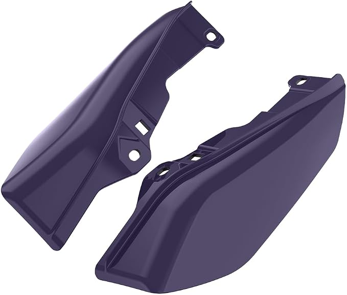 Color - Matched Mid Frame Air Deflectors Heat Shield, Perfectly Fit for Harley Touring Models 2009-2026 Purple Abyss Denim