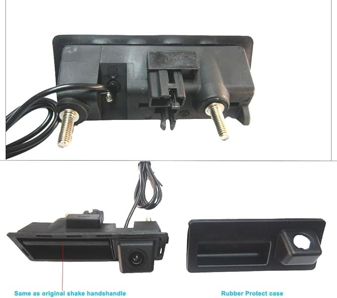 Trunk Handle Vehicle Camera Integrated into Case Handle Rear View Parking Camera Reverse Camera Replacement for Golf VI Variant/Sharan/Passat Variant/Skoda(01578=110 * 50 mm)