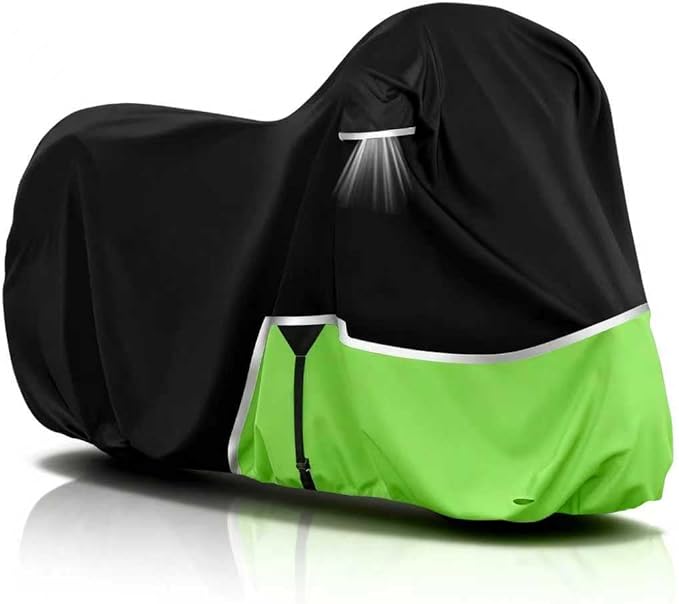 Waterproof Motorcycle Cover Replace for Kawasaki Ninja 400 500 650 Z900 Zx6r Street Without Trunk Models, 420D Oxford Cloth Motorcycle Cover for Snow Rain Dust Protection (Ninja)