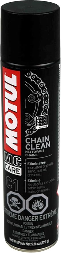 Motul Chain Care Set – Chain Cleaner (C1) & Chain Lube Off-Road (C3), Motorcycle Maintenance Set, Safe for O-Ring Chains (111818, 111820)