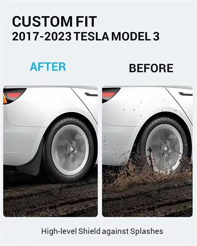 Motrobe Tesla Model 3 Garbage Bag and Tesla Model 3 Mud Flaps