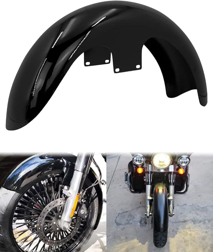 21 inch Front Fender Vivid Black Motorcycle Wrap Mudguard for Bagger Models Fit for Harley Touring Road King Electra Glide Street Glide 130/R21