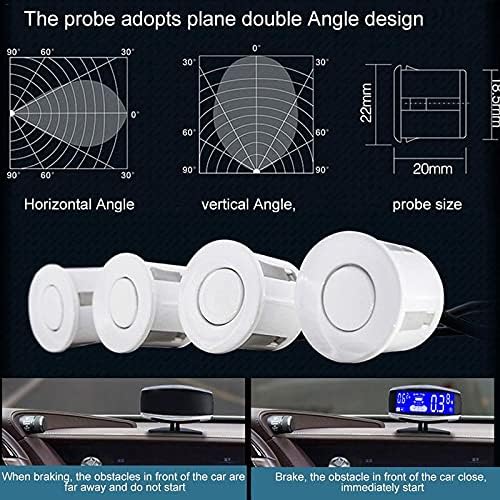 Dual Core Parking Radar - 6 Sensor Rear & Front View LCD Display Backup Radar