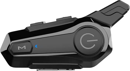 Wipeeyes Motorcycle Headset E1 Helmet Intercom Headset with CVC Noise Cancellation Stereo Music IPX6 Waterproof for Full face Helmet