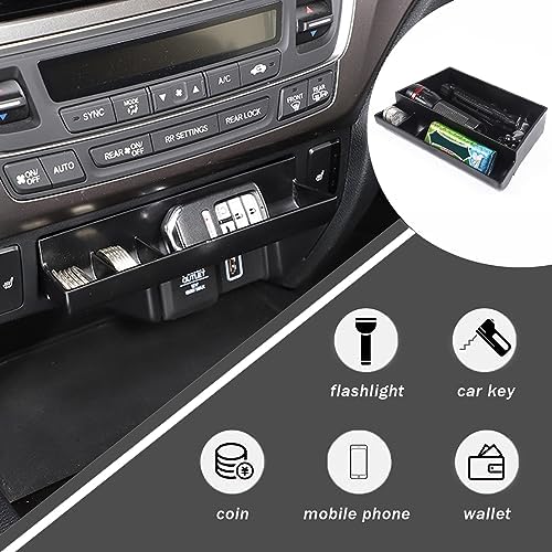 for Honda Pilot 2016-2022/ Ridgeline 2020-2023/ Passport 2019-2023 Center Console Organizer Tray & Gear Shift Panel Cover Trim