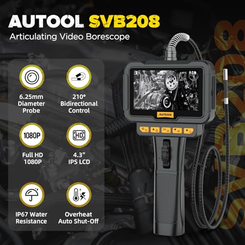 AUTOOL BT360 Battery System Tester & AUTOOL SVB208 Articulating Video Borescope