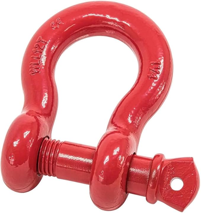 Mytee Products 1/2" Anchor Shackle Forged Carbon Steel w/Alloy Screw Pin WLL # 2.0 Tons (4,000 lbs) | Double Rust Protection Heavy Duty D Ring Shackle for Towing, Rigging & Vehicle Recovery (20 Pack)