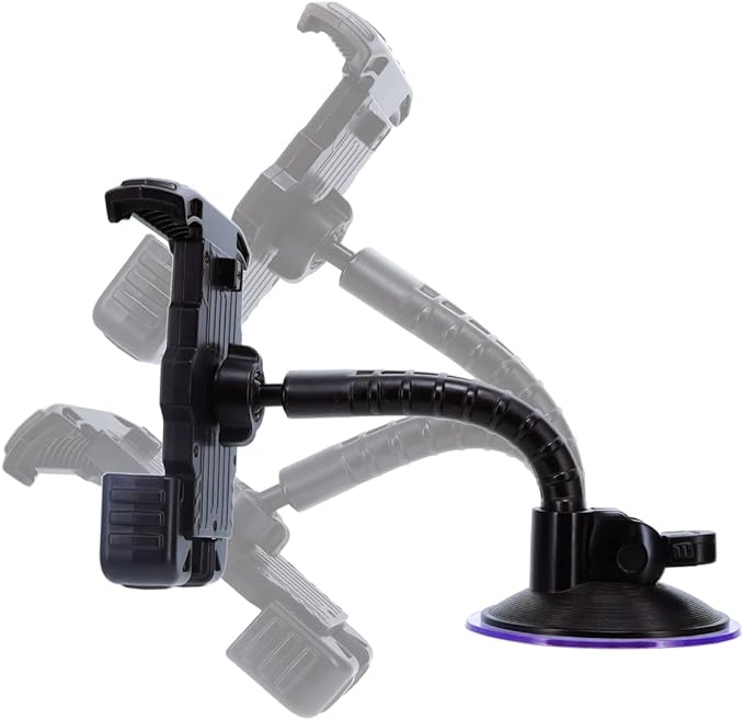 Cummins Windshield Phone Mount CMNWSPH - Suction Cup Phone Holder for Car or Truck Window or Dash Universal Fit - Black