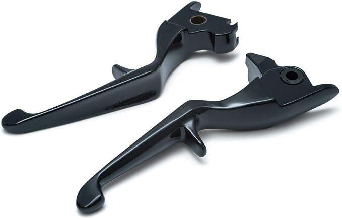 Kuryakyn 1819 Motorcycle Handlebar Accessory: Clutch and Brake Trigger Levers for 2017-19 Harley-Davidson Touring Motorcycles, Gloss Black, 1 Pair