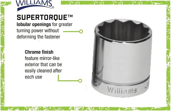 Williams B-632 3/8 Drive Shallow Socket, 6 Point