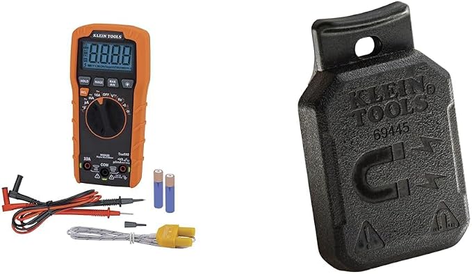 Klein Tools MM420 600V 10A TRMS Multimeter and Magnetic Hanger Bundle