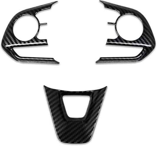 Beautost Fit for Toyota Corolla Cross 2022 2023 2024 2025 2026 Wheel Steering Trim Panel Cover Trims (Carbon Fiber Black)