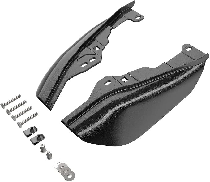 Advanblack 2024 RG Mid Frame Air Deflectors Compatible for Harley Touring Street Glide, Road King, Electra Glide, 2009-2025(Black Quartz)
