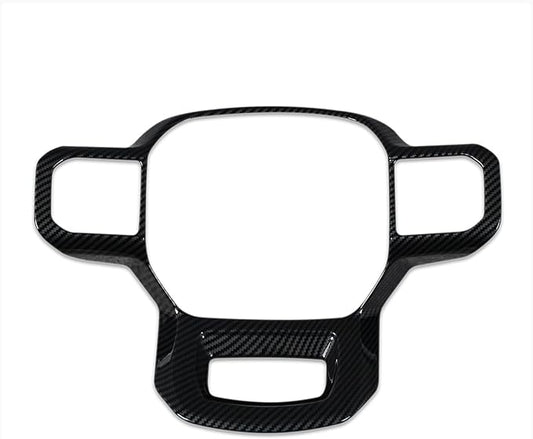 for Ford F-150 2021 2022 2023 2024 2025 2026 F150 Wheel Steering Trim Panel Cover Trims ABS Carbon Fiber
