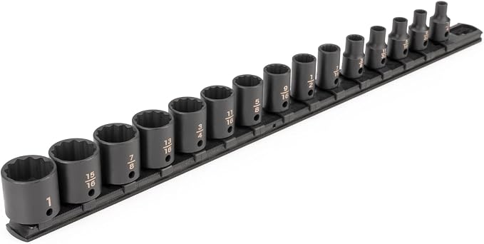 TEKTON 3/8 Inch Drive Impact Socket Set, 15-Piece | SID91112
