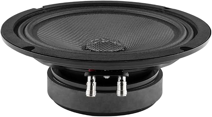 DS18 PRO-CF8.4SL 8" Shallow Carbon Fiber Water Resistant Cone Mid-Bass Loudspeaker 275 Watts Rms 4-Ohm - Great Speaker for Motorcycles and Powersports