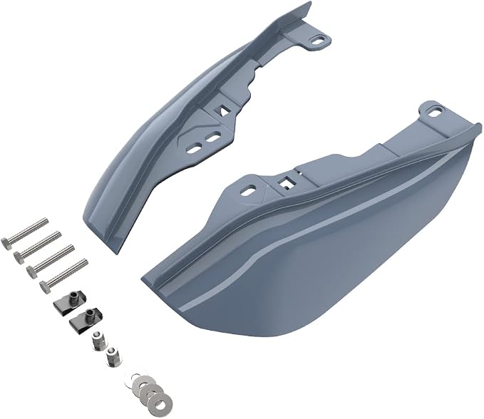 Advanblack 2024 RG Mid Frame Air Deflectors Compatible for Harley Touring Street Glide, Road King, Electra Glide, 2009-2025(Gunship Gray)
