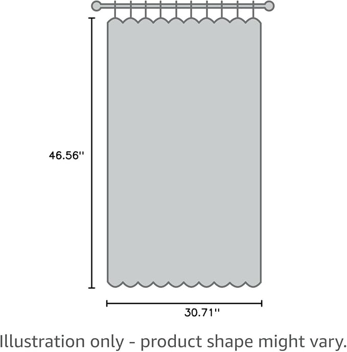 DriftAway Farmhouse Double Layer Linen Blackout Tie Up Curtains Thermal Insulated Vertical Striped Fully Lined Balloon Roman Shade Bathroom Window Adjustable Rod Pocket 31 Inch by 47 Inch Gray