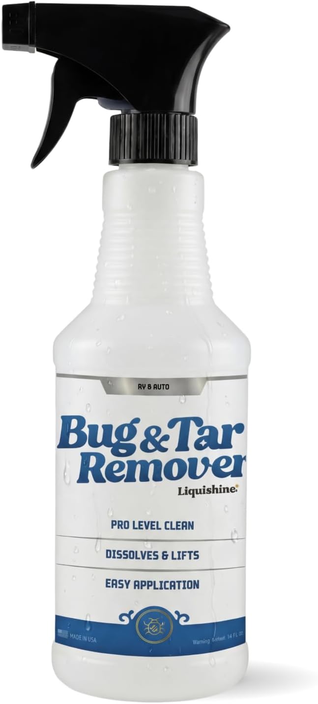 Bug & Tar Remover RV Cleaner, Removes Bugs, Tar & Road Grime, Exterior Spray for Windshield, Front Cap & Headlights, Safe for Fiberglass and Painted Surfaces, 16 Fl Oz