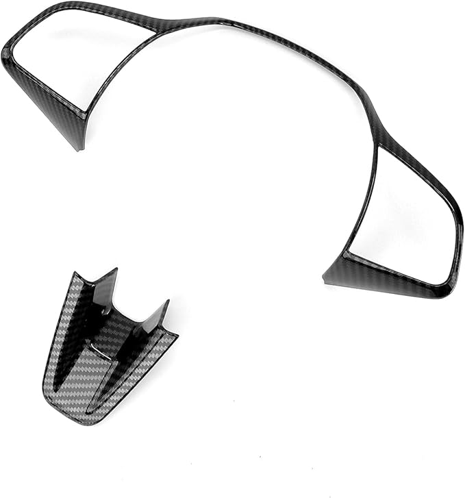 Car Steering Wheel Lower Trim Cover Auto Steering Wheel Protector Cover Compatible with Genesis G70 2019-2026 G80 DH 2017-2020 Accessories (Carbon Fiber Black Style)