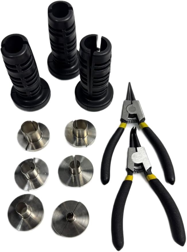2 Models Air Hose Removal Tool Set for Volvo and Euro Trucks, 6-16mm, Stainless Steel, 88800414 JD006-1 JD006-2 JD006-3 (Split-Type air Hose Removal Tool + Pliers)