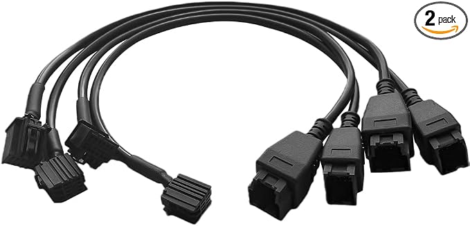 Obd2 Cable 12 8 Extension Adapter Cable for DS808 Maxisys MS905 MS906 MS908 Pro Maxisys Elite Scanner Tool, 12+8Pin Security Bypass Cable (4 PCS)