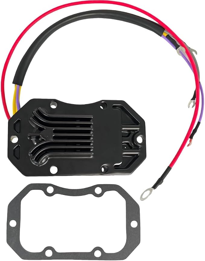 EZROAD 193-5204 Rectifier Voltage Regulator w/Gasket Compatible with Johnson Evinrude 80-235 HP 4 & 6 Cylinder Outboard Motor 1984-1992 35 Amp 395204 584423 18-5825 395391 582904 583076 583268 878335