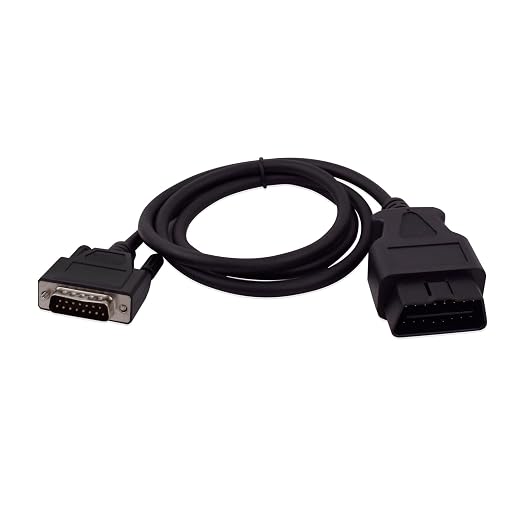 XTPTFABS OBD2 OBDII Cable Fits for Cen Tech Code Reader Scanner Models 60693 60694 60794 62119 62120, ODB2 Connector to 15-Pin Male Adapter Cable (4-FT)