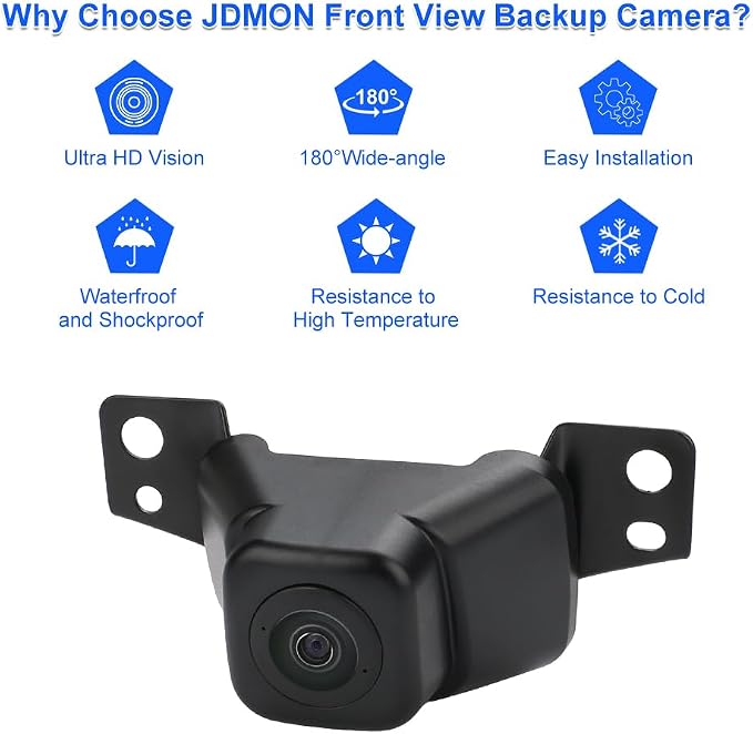 JDMON Front View Grill Forward Surround Assist Pedestrian Camera Compatible with Toyota RAV4 2.5L 2015 2016 2017 2018 Replacement for 86790-42070 8679042070