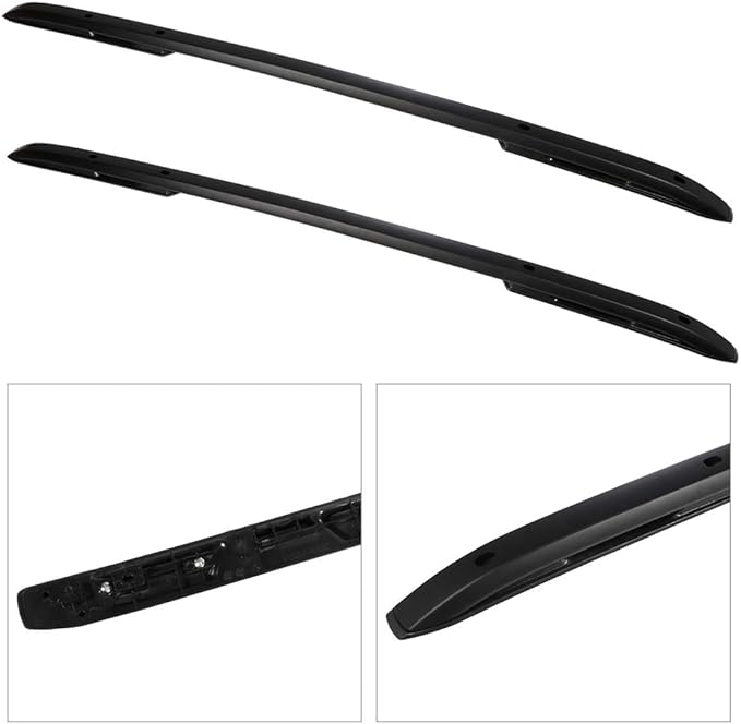 SCITOO fit for Jeep Renegade 2015-2022 Aluminum Alloy Black Roof Top Side Rails Set Rock Rack Side Rails