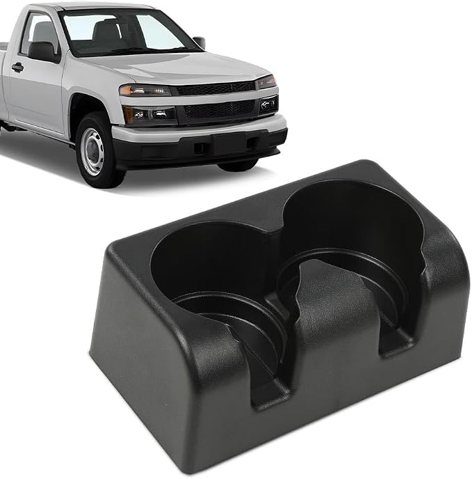 ANDPLAY Bench Seat Dual Cup Holder Fit Chevy Colorado GMC Canyon 2004-2012 Black