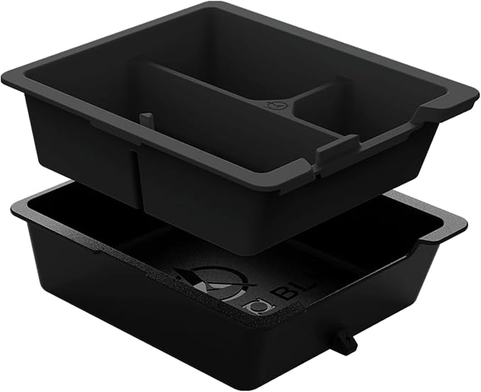 HALOBLK Center Console Organizer Tray, Two-Tier Removable Design Compatible with Tesla Model 3 (2021-2023) Model Y (2021-2024)