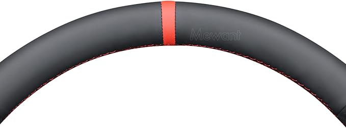 MEWANT Hand Stitch Steering Wheel Protector Wrap Cover for GMC Sierra 1500 2019-2023/Sierra 1500 Limited 2022/Sierra 2500 2020-2024/Sierra 3500 2020-2024/Yukon 2021-2023