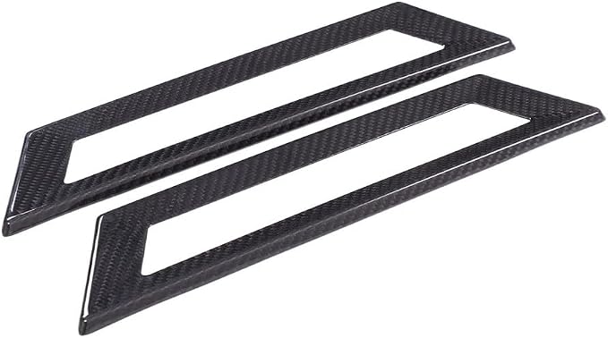 for Tesla Cybertruck 2024-2025 Seat Under Air Vent Trim Protective Cover, Luxury Upgrade Real Carbon Fiber Car Interior Accessory Decoration (Black Carbon)
