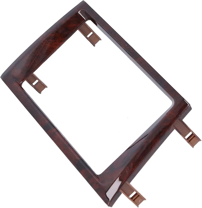 Central Console Frame, 2?Din Radio Fascia Car Stereo Navigation Refitted Dash Panel Kit Frame Mahogany Fit for Avalon 2000?2004