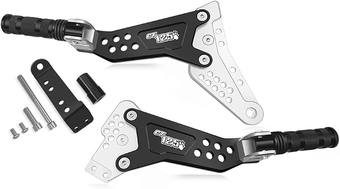For CT125 2024 Trail125 Trail 125 2026 2025 2024 2023 2022 2021 2020 Motorcycle accessories rear foot pedal passenger foot stand pedal rear passenger footrest foot pegs bracket (silver)