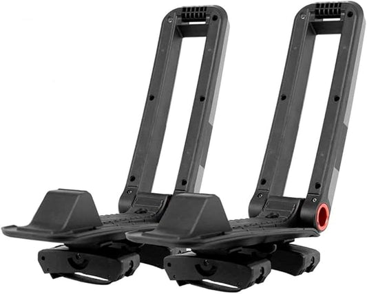 KUAT Class 4 V2 Folding J-Style Kayak Hauling Rack | Durable Rubber-Protected Universal Car SUV Rooftop Crossbar Mounted Boat Transportation System - Gray