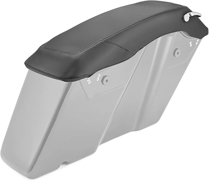 Mofun PU Leather Saddlebag Speaker Lid Bra Protective Covers Compatible with Harley Touring Road King Street Electra Road Glide 2014-2023